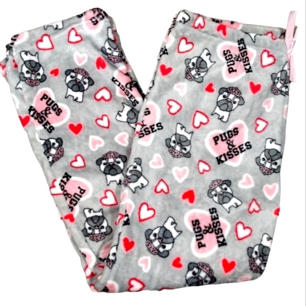 𝅺PUGS & Kisses Plush Sleep Pants NWOT